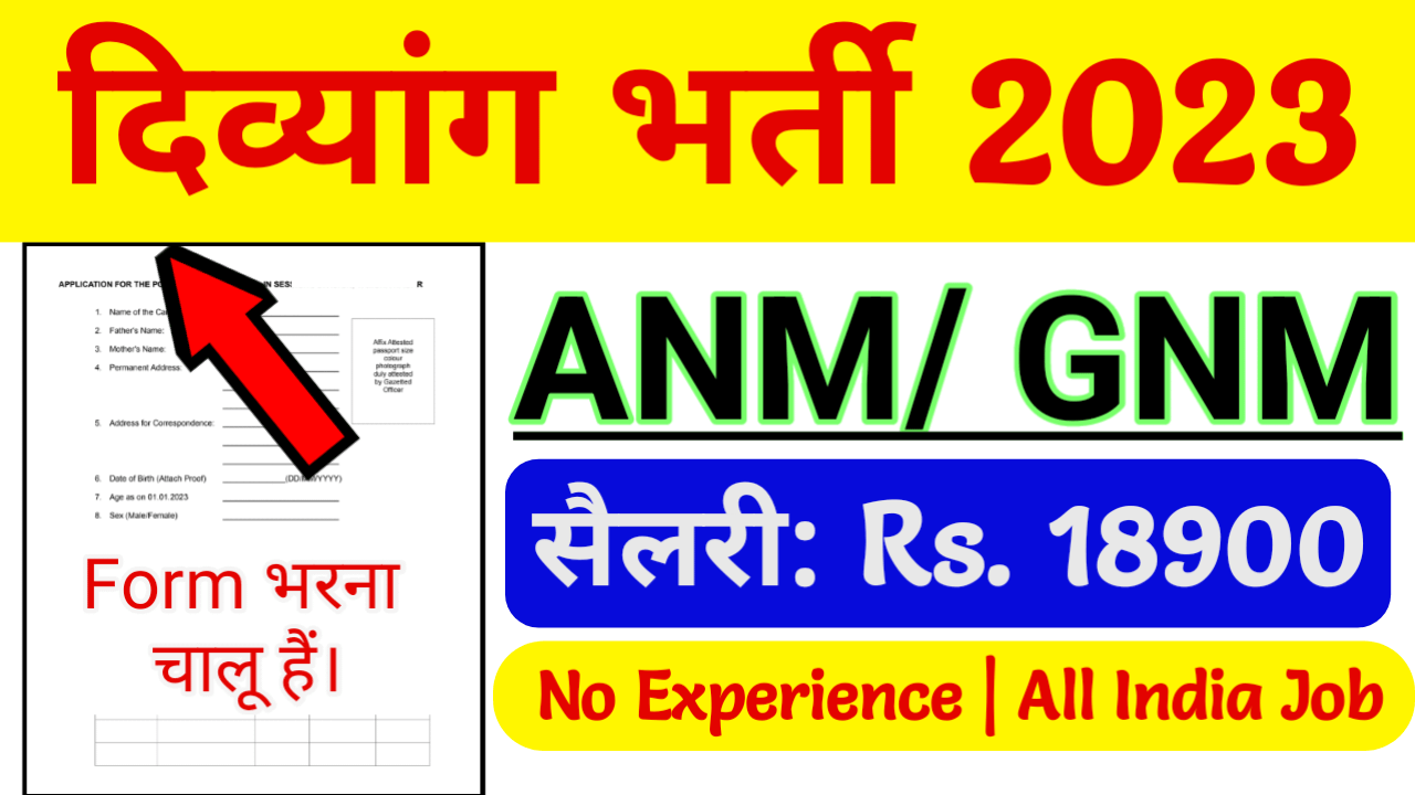 Rsmssb Recruitment Anm Gnm Salary Rs Pm Divyang Jobs